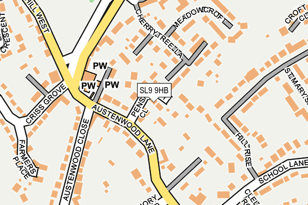 SL9 9HB map - OS OpenMap – Local (Ordnance Survey)