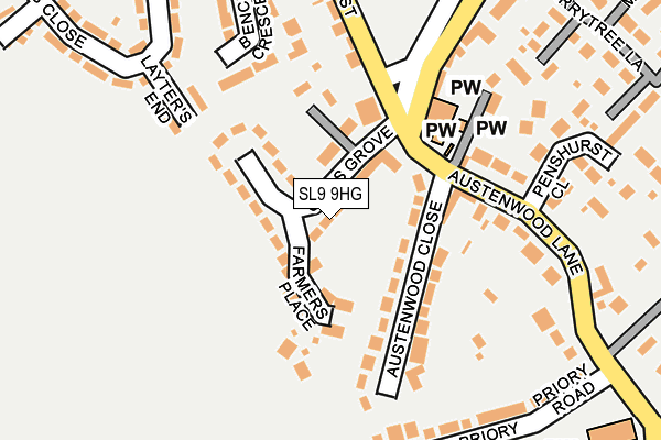 SL9 9HG map - OS OpenMap – Local (Ordnance Survey)