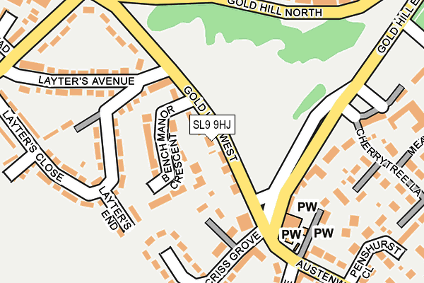 SL9 9HJ map - OS OpenMap – Local (Ordnance Survey)