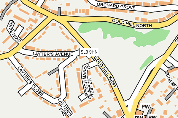 SL9 9HN map - OS OpenMap – Local (Ordnance Survey)