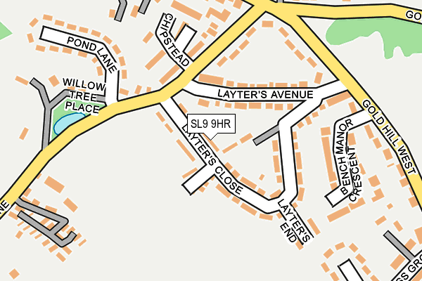 SL9 9HR map - OS OpenMap – Local (Ordnance Survey)