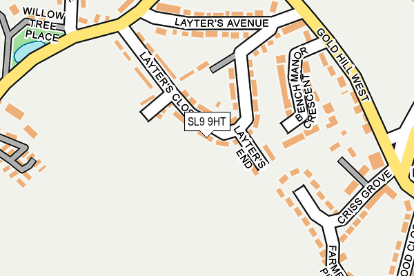 SL9 9HT map - OS OpenMap – Local (Ordnance Survey)