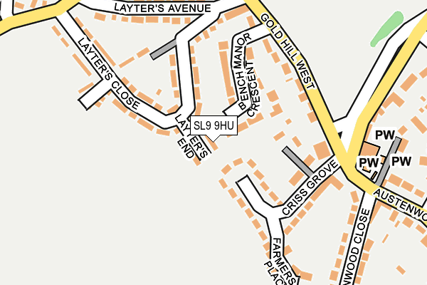 SL9 9HU map - OS OpenMap – Local (Ordnance Survey)