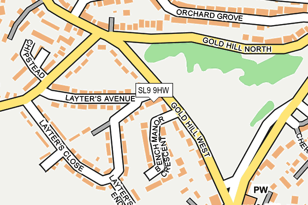 SL9 9HW map - OS OpenMap – Local (Ordnance Survey)