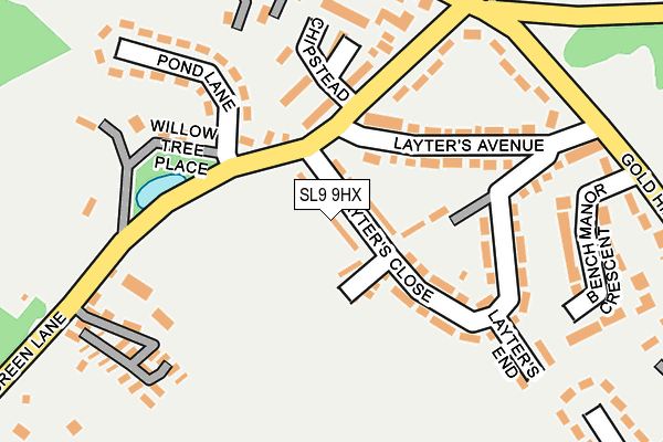 SL9 9HX map - OS OpenMap – Local (Ordnance Survey)