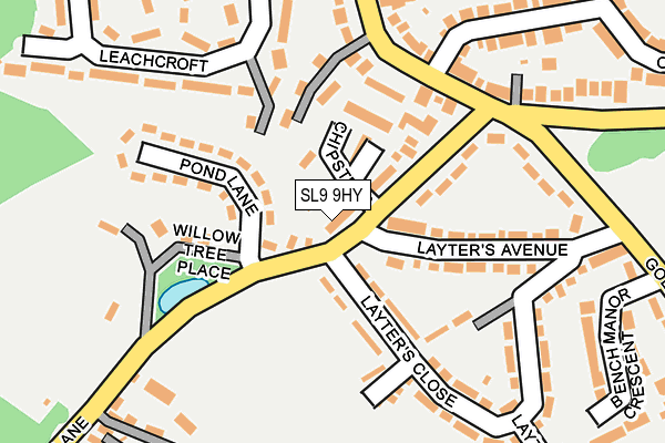 SL9 9HY map - OS OpenMap – Local (Ordnance Survey)