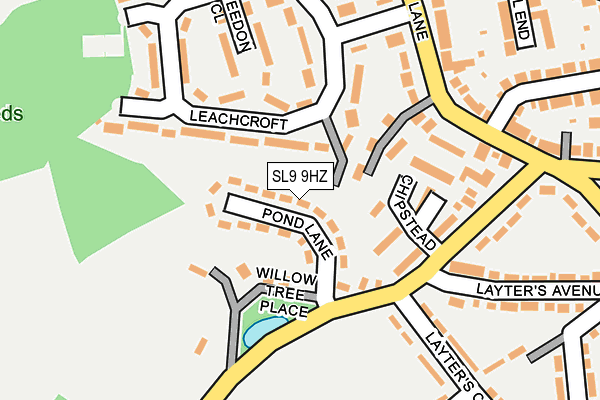 SL9 9HZ map - OS OpenMap – Local (Ordnance Survey)