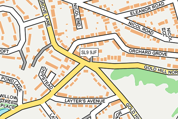 SL9 9JF map - OS OpenMap – Local (Ordnance Survey)