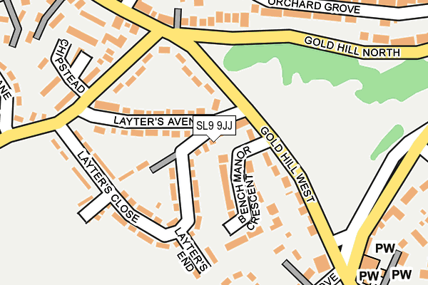 SL9 9JJ map - OS OpenMap – Local (Ordnance Survey)