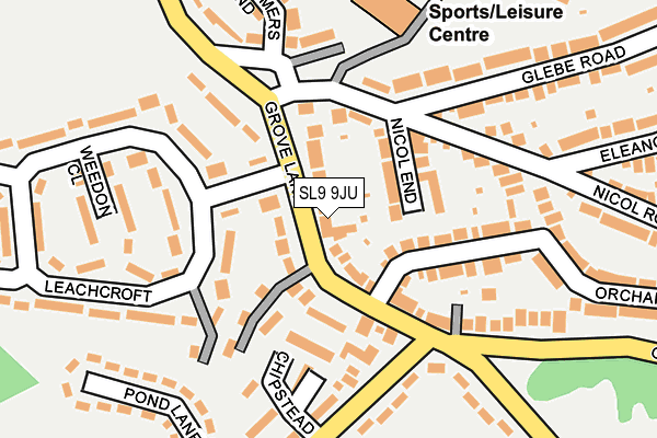 SL9 9JU map - OS OpenMap – Local (Ordnance Survey)