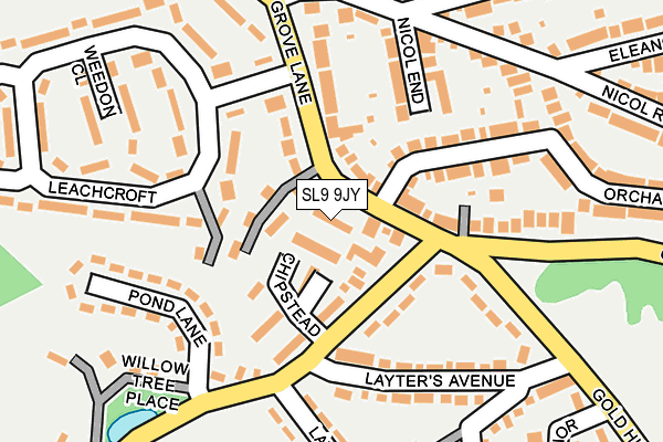 SL9 9JY map - OS OpenMap – Local (Ordnance Survey)