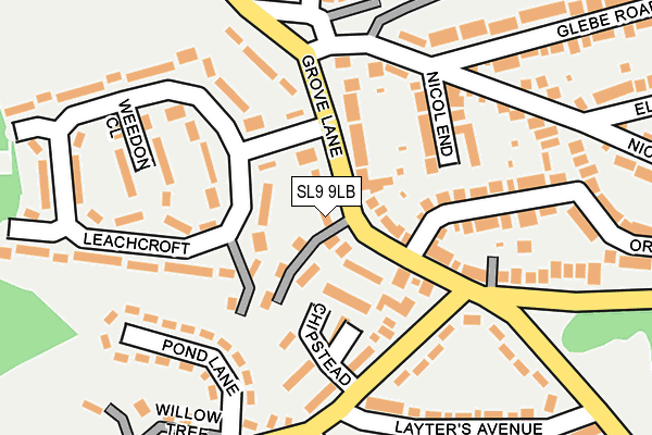 SL9 9LB map - OS OpenMap – Local (Ordnance Survey)