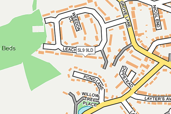 SL9 9LD map - OS OpenMap – Local (Ordnance Survey)