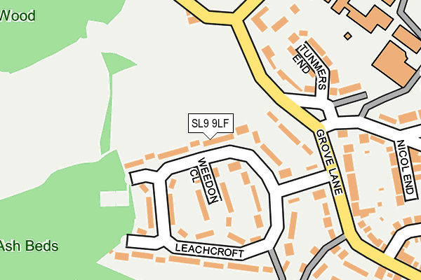 SL9 9LF map - OS OpenMap – Local (Ordnance Survey)