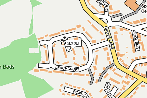 SL9 9LH map - OS OpenMap – Local (Ordnance Survey)