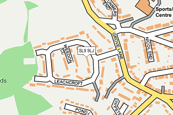 SL9 9LJ map - OS OpenMap – Local (Ordnance Survey)