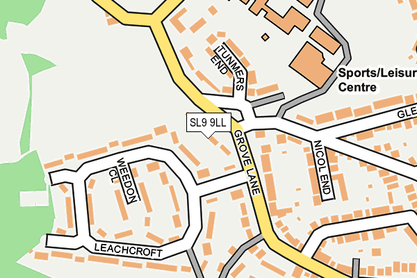 SL9 9LL map - OS OpenMap – Local (Ordnance Survey)