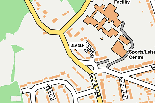 SL9 9LN map - OS OpenMap – Local (Ordnance Survey)