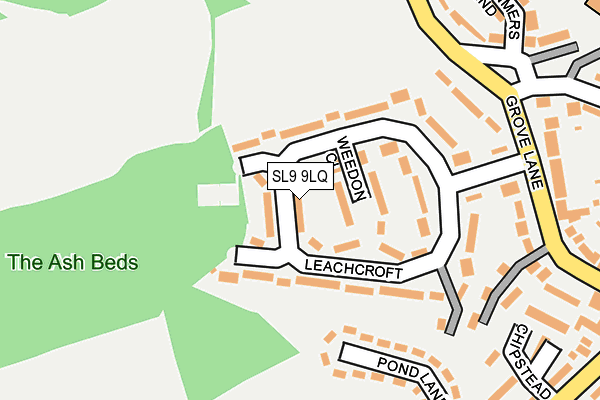 SL9 9LQ map - OS OpenMap – Local (Ordnance Survey)