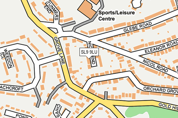 SL9 9LU map - OS OpenMap – Local (Ordnance Survey)