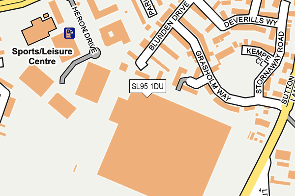 SL95 1DU map - OS OpenMap – Local (Ordnance Survey)