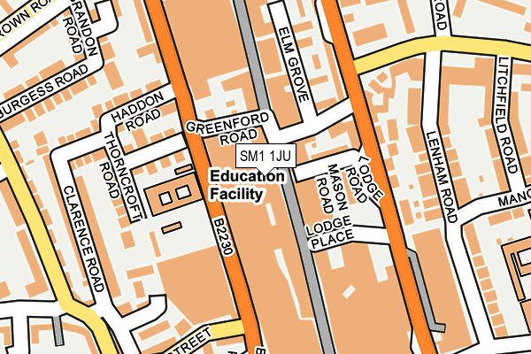 Map of SUTTON SABINA LTD at local scale
