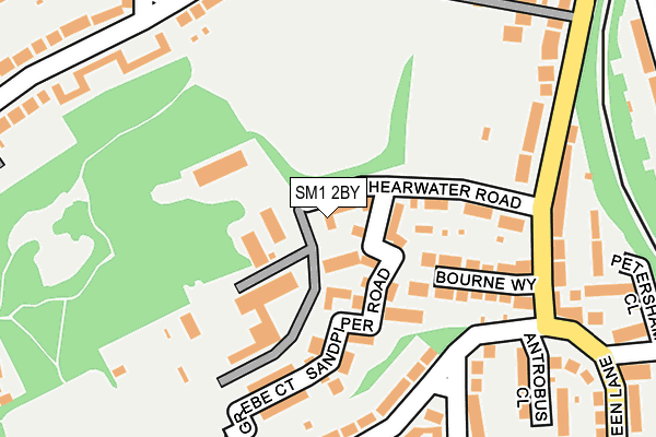 SM1 2BY map - OS OpenMap – Local (Ordnance Survey)