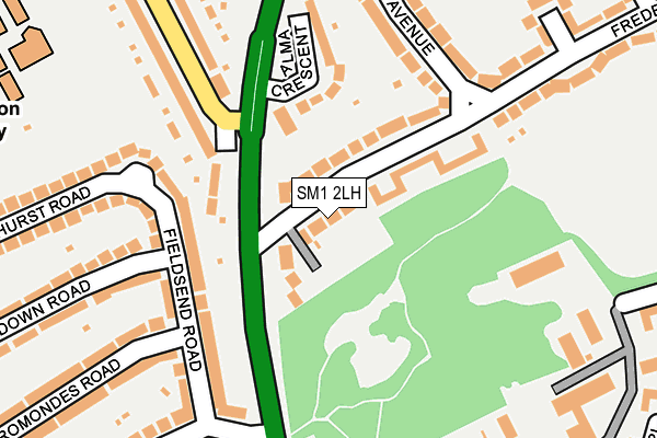 SM1 2LH map - OS OpenMap – Local (Ordnance Survey)