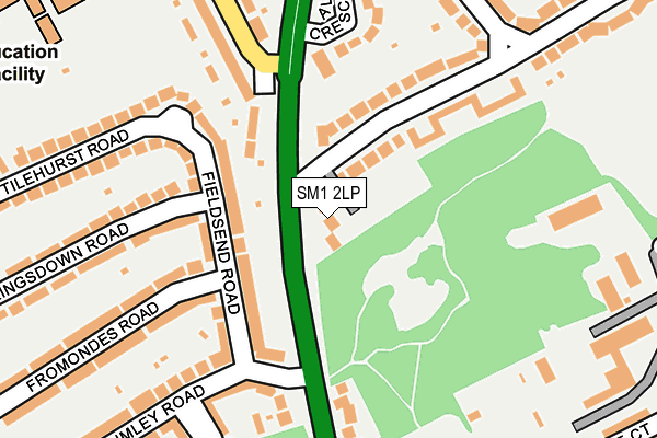 SM1 2LP map - OS OpenMap – Local (Ordnance Survey)