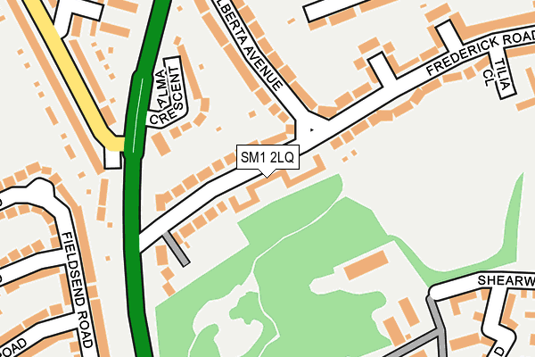 SM1 2LQ map - OS OpenMap – Local (Ordnance Survey)