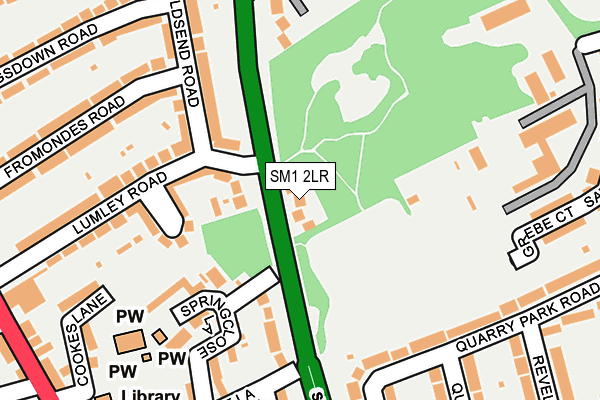 SM1 2LR map - OS OpenMap – Local (Ordnance Survey)