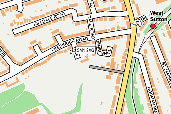 SM1 2XG map - OS OpenMap – Local (Ordnance Survey)