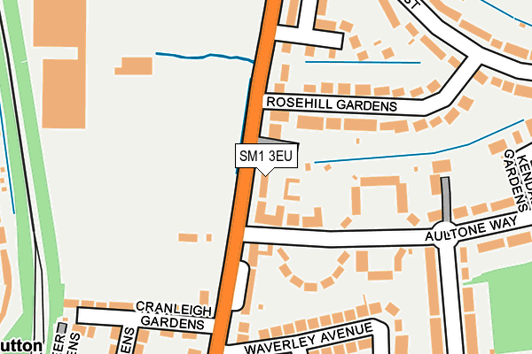 SM1 3EU map - OS OpenMap – Local (Ordnance Survey)