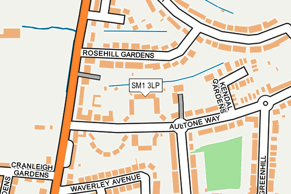 SM1 3LP map - OS OpenMap – Local (Ordnance Survey)