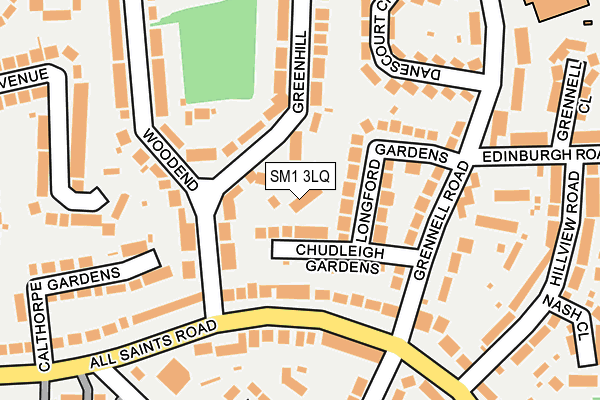 SM1 3LQ map - OS OpenMap – Local (Ordnance Survey)