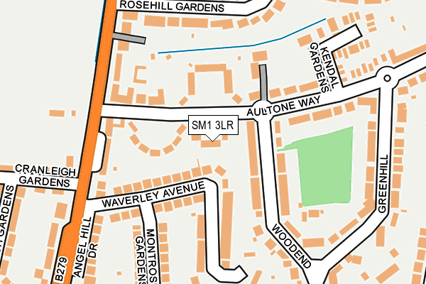 SM1 3LR map - OS OpenMap – Local (Ordnance Survey)