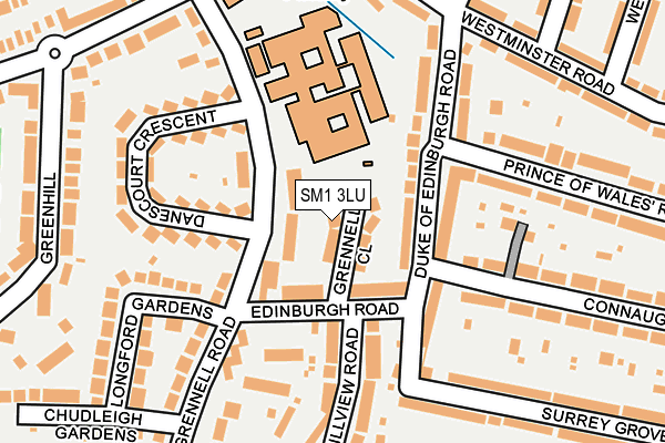 SM1 3LU map - OS OpenMap – Local (Ordnance Survey)