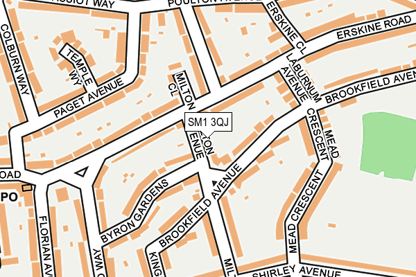 SM1 3QJ map - OS OpenMap – Local (Ordnance Survey)