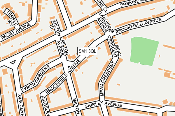 SM1 3QL map - OS OpenMap – Local (Ordnance Survey)