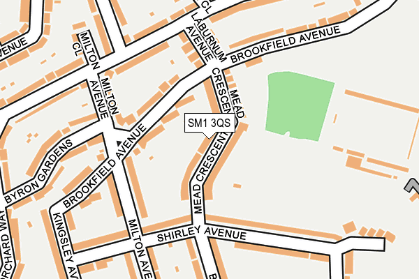 SM1 3QS map - OS OpenMap – Local (Ordnance Survey)