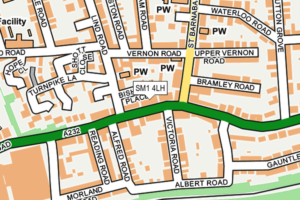 SM1 4LH map - OS OpenMap – Local (Ordnance Survey)