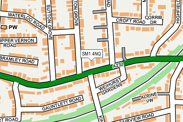 SM1 4NQ map - OS OpenMap – Local (Ordnance Survey)