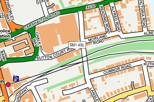 SM1 4SL map - OS OpenMap – Local (Ordnance Survey)