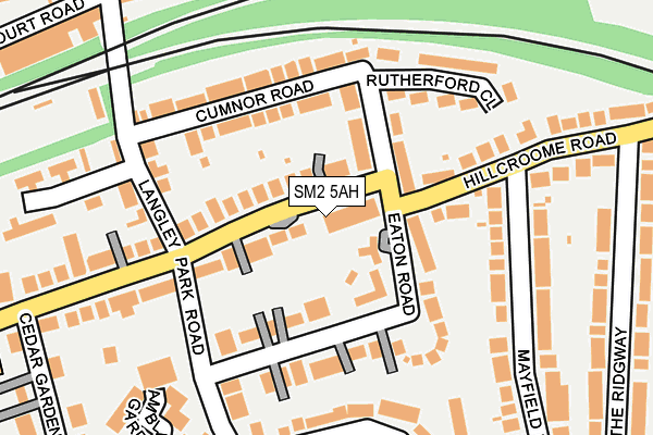 SM2 5AH map - OS OpenMap – Local (Ordnance Survey)