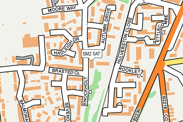 SM2 5AT map - OS OpenMap – Local (Ordnance Survey)