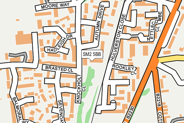 SM2 5BB map - OS OpenMap – Local (Ordnance Survey)
