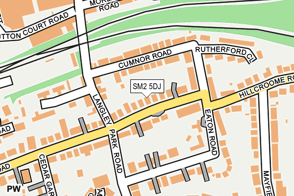 SM2 5DJ map - OS OpenMap – Local (Ordnance Survey)
