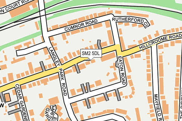 SM2 5DL map - OS OpenMap – Local (Ordnance Survey)