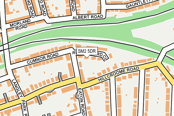 SM2 5DR map - OS OpenMap – Local (Ordnance Survey)