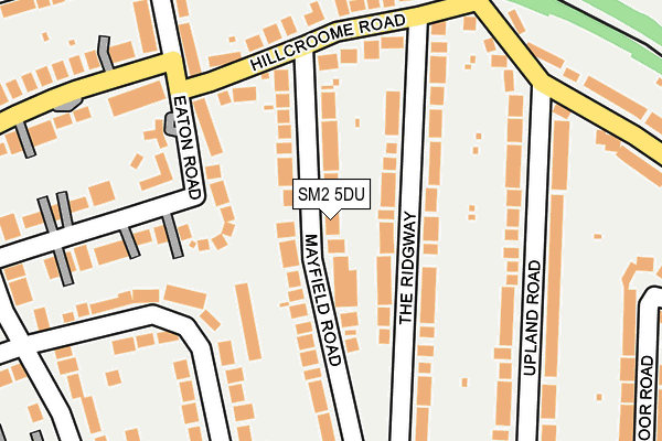 SM2 5DU map - OS OpenMap – Local (Ordnance Survey)